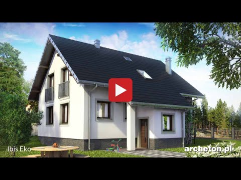 Projekt domu Ibis EKo - archeton.pl - z użytkowym poddaszem 159,1 m2