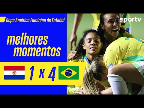 Gols e lances de Paraguai x Brasil