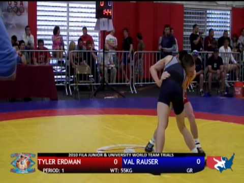 FILA JR Greco-Roman 55kg: Tyler Erdman vs. Val Rauser
