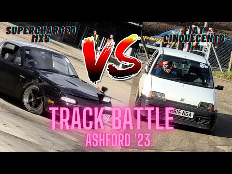 Supercharged MX5 vs Fiat Cinquecento 1.4 - Time Attack Ashford Cattle Market Autosolo - MMKMC Miata