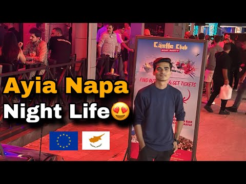 Ayai Napa Night Life Cyprus🇨🇾🇪🇺||Bar Street Night Walk In Ayia Napa 11:30PM