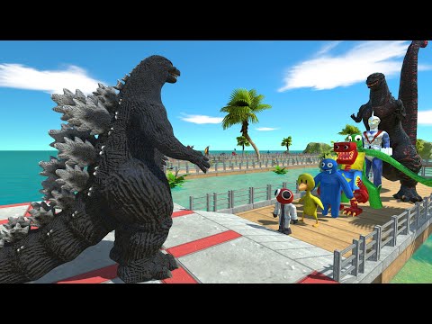 Heisei Godzilla vs Shin Godzilla OASIS DEATH RUN - Animal Revolt Battle Simulator