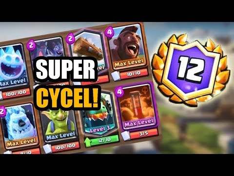 [Clash Royale] 12 wins grand challenge with HOG SUPER CYCLE DECK!