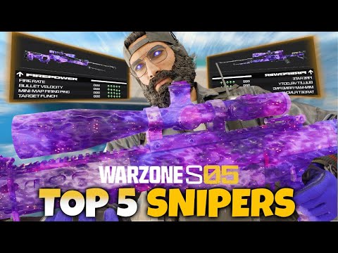 TOP 5 META *ONE SHOT* SNIPER LOADOUTS IN WARZONE SEASON 5 RELOADED!!