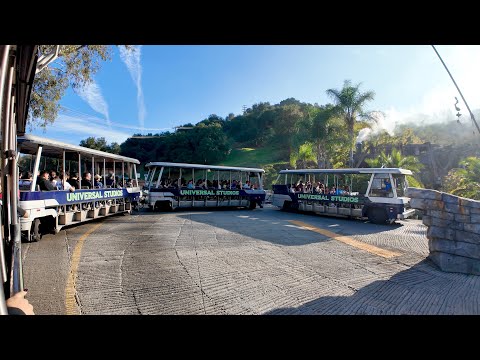 Universal Studio Back Lot Tram Tour at Universal Studios Hollywood I 4K POV