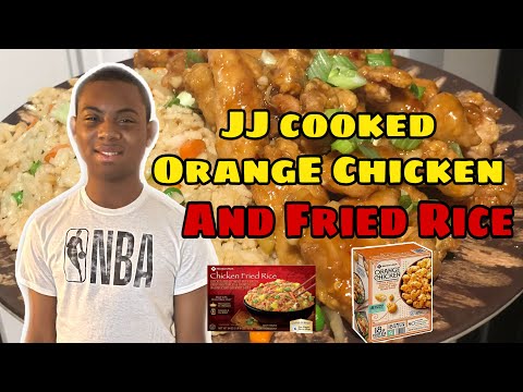 JJ WANTED TO COOK CHICKEN FRIED RICE AND ORANGE...