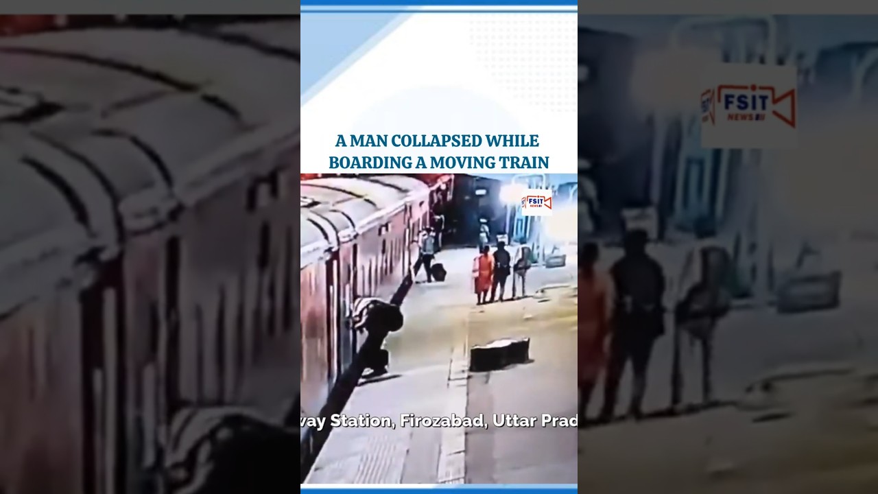 A man collapsed while boarding a moving train, slipped into the platform gap