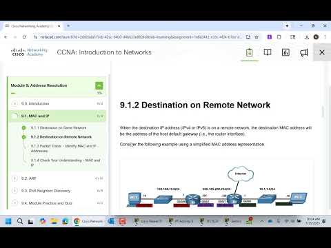 CCNA Intro to Networks  Module 9  ARP