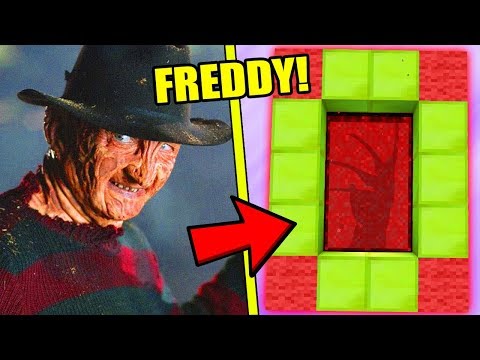 HOW TO MAKE A PORTAL TO THE SCARY FREDDY KRUEGER DIMENSION - MINECRAFT NIGHTMARE ON ELM STREET