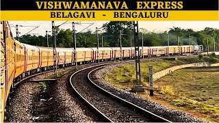 Vishwamanava Express | Belagavi to Bengaluru via Hubli | Day Journey | Full Double Line