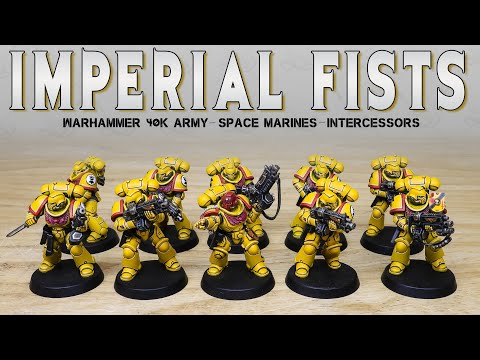 PAINTING SHOWCASE Space Marines Intercessors Imperial Fists Warhammer