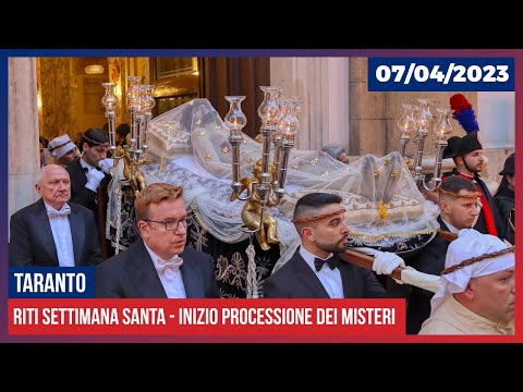 Taranto - Settimana Santa 2023 - Inizio della Processione dei Misteri (07/04/2023)