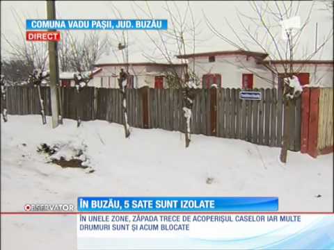 În Buzău, 5 sate sunt izolate