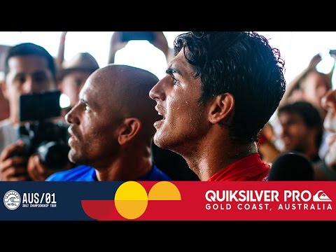 Kelly Slater & Gabriel Medina's Epic Exchange - Quiksilver Pro Gold Coast 2017 Quarterfinals, Heat 4