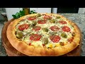 PIZZA CASEIRA COM BORDA RECHEADA MASSA PROFISSIONAL FEITA EM CASA