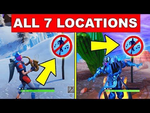 dance in different forbidden locations all 7 locations week 1 challenges fortnite season 7 - fortnite dance in forbidden locations map season 7