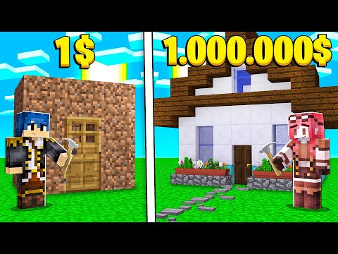 CASA DA 1€ VS CASA DA 1.000.000€! - MINECRAFT