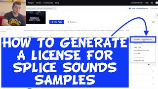 How to Generate a License for Splice Sounds Samples