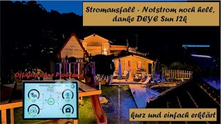 Notstrom - Off Grid - DEYE Sun12k die Mancave bleibt beleuchtet super Wechselrichter