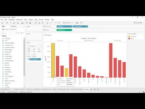 Learn Tableau Tutorial for Beginners 15 Groups in Tableau Create Groups ...