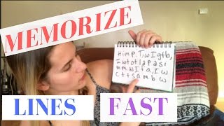 HOW TO MEMORIZE LINES FAST *WITH REAL-TIME DEMONSTRATION*