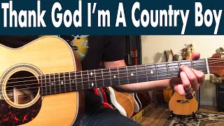 How To Play Thank God I'm A Country Boy On Guitar | John Denver Guitar Lesson + Tutorial