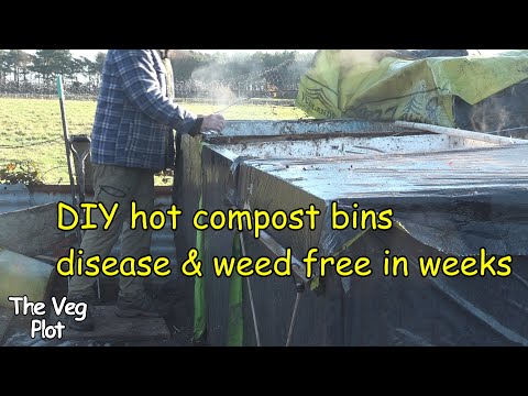 DIY hot compost bins weed free compost in weeks