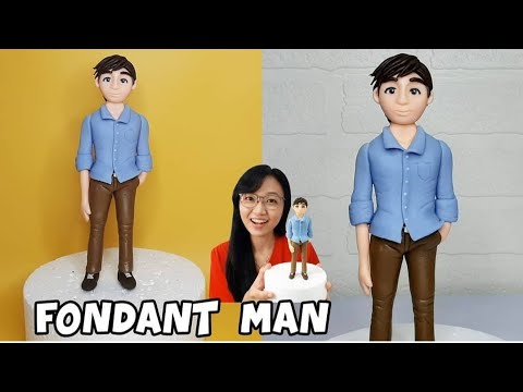 How to Make a Man Fondant | Man Cake Topper | How to make a fondant man | Standing fondant man