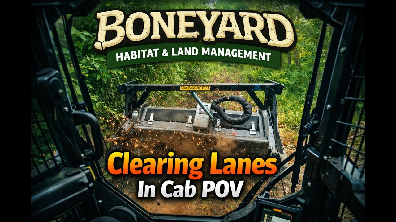 Forestry Mulching Hunting Lanes — In-Cab POV