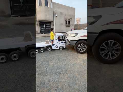 شاحنة حمودي وعلولي vs سيارة بابا 🔥😱 #shorts