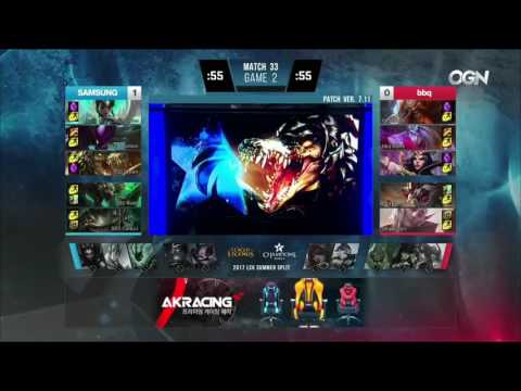 BBQ vs SSG Highlights Game 2 LCK SUMMER 2017 BBQ Olivers vs Samsung W4D2