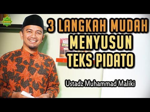 <p>3 LANGKAH MUDAH MENYUSUN TEKS PIDATO / CERAMAH | Ustadz Muhammad Maliki | Eps. #5. Dipersembahkan untuk ummat oleh Tafaqquh Study Club, Pekanbaru - Riau. Follow kami di Twitter: @tafaqquhonline | Instagram: @tafaqquhonline | Facebook: Redaksi Tafaqquh.</p>
<p>Dukung Tafaqquh Video dengan berbelanja di Toko Buku Tafaqquh, menjual buku-buku karya Asatidz Tafaqquh Study Club, serta berbagai kategori buku Islam lainnya. Alamat: Jalan Duyung No. 39DE (depan Masjid Nurul Haq), Kec. Marpoyan Damai, Pekanbaru, Riau. Kontak pemesanan: 0852-6544-8857. Bukalapak: Toko Buku Tafaqquh bukalapak.com/tbtafaqquh</p>
<p>Keuntungan dari penjualan buku akan digunakan kembali untuk biaya operasional dakwah, termasuk pembuatan konten dakwah yang kami upload di Youtube. Insya Allah menjadi amal jariyah untuk para pembeli jika diniatkan ikhlas karena Allah.</p>
<p>PERHATIAN - Silahkan share video-video Tafaqquh dengan catatan :<br />
* Mencantumkan Sumber dan Link video.<br />
* Tidak mengedit atau memotong video yang bisa menimbulkan kesalahpahaman.<br />
* Tidak memberi judul/thumbnail/caption yang provokatif dan berlebih lebihan.<br />
* Tidak dimonetize.</p>
<p> Tidak diperkenankan meng-upload ulang video Kajian ini di Youtube / memotong / meng-edit sebagian atau seluruhnya / dan memanfaatkannya untuk keperluan komersil. Silakan disebarluaskan dengan tetap mencantumkan link sumber. Jazakumullah khayran.</p>
<p>==============</p>
<p>KEBIJAKAN TAFAQQUH VIDEO TERKAIT ADSENSE (IKLAN) DI CHANNEL KAMI:</p>
<p>1) Beberapa kategori iklan yang tidak sesuai dengan adab dan hukum-hukum Islam sudah kami blokir, seperti: kontrasepsi, game kasino, pakaian dalam, ramalan nasib, dan sejenisnya.</p>
<p>2) Jika masih menemukan iklan-iklan yang tidak sesuai, mohon kiranya melaporkan kepada kami dengan cara mengomentari video yang sedang ditonton dengan mencantumkan link website produk / peng-iklan.</p>
<p>Tim Tafaqquh Video</p>
<p>3 LANGKAH MUDAH MENYUSUN TEKS PIDATO / CERAMAH | Ustadz Muhammad Maliki | Eps. #5. Dipersembahkan untuk ummat oleh Tafaqquh Study Club, Pekanbaru - Riau. Follow kami di Twitter: @tafaqquhonline | Instagram: @tafaqquhonline | Facebook: Redaksi Tafaqquh.</p>
<p>Dukung Tafaqquh Video dengan berbelanja di Toko Buku Tafaqquh, menjual buku-buku karya Asatidz Tafaqquh Study Club, serta berbagai kategori buku Islam lainnya. Alamat: Jalan Duyung No. 39DE (depan Masjid Nurul Haq), Kec. Marpoyan Damai, Pekanbaru, Riau. Kontak pemesanan: 0852-6544-8857. Bukalapak: Toko Buku Tafaqquh bukalapak.com/tbtafaqquh</p>
<p>Keuntungan dari penjualan buku akan digunakan kembali untuk biaya operasional dakwah, termasuk pembuatan konten dakwah yang kami upload di Youtube. Insya Allah menjadi amal jariyah untuk para pembeli jika diniatkan ikhlas karena Allah.</p>
<p>PERHATIAN - Silahkan share video-video Tafaqquh dengan catatan :<br />
* Mencantumkan Sumber dan Link video.<br />
* Tidak mengedit atau memotong video yang bisa menimbulkan kesalahpahaman.<br />
* Tidak memberi judul/thumbnail/caption yang provokatif dan berlebih lebihan.<br />
* Tidak dimonetize.</p>
<p> Tidak diperkenankan meng-upload ulang video Kajian ini di Youtube / memotong / meng-edit sebagian atau seluruhnya / dan memanfaatkannya untuk keperluan komersil. Silakan disebarluaskan dengan tetap mencantumkan link sumber. Jazakumullah khayran.</p>
<p>==============</p>
<p>KEBIJAKAN TAFAQQUH VIDEO TERKAIT ADSENSE (IKLAN) DI CHANNEL KAMI:</p>
<p>1) Beberapa kategori iklan yang tidak sesuai dengan adab dan hukum-hukum Islam sudah kami blokir, seperti: kontrasepsi, game kasino, pakaian dalam, ramalan nasib, dan sejenisnya.</p>
<p>2) Jika masih menemukan iklan-iklan yang tidak sesuai, mohon kiranya melaporkan kepada kami dengan cara mengomentari video yang sedang ditonton dengan mencantumkan link website produk / peng-iklan.</p>
<p>Tim Tafaqquh Video</p>