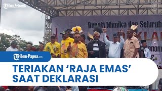 Warga Antusia Teriakan 'Raja Emas' Timika saat Eltinus Omaleng Deklarasi Calon Gubernur Papua Tengah
