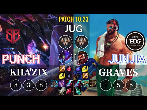 SB Punch Kha'Zix vs EDG JunJia Graves Jungle - KR Patch 10.23