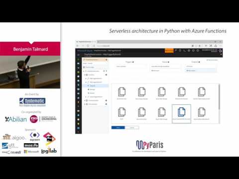 PyParis 2017 - Serverless architecture in Python with Azure functions by Benjamin Talmard