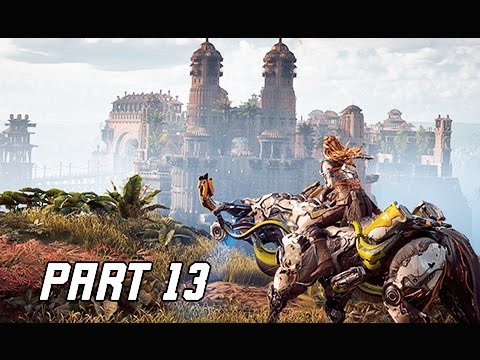 Horizon Zero Dawn Walkthrough Part 13 - Meridian City of the Sun (PS4 Pro Let's Play Commentary)