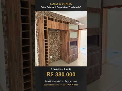 Casa 3 quartos no Setor Cristina II Expansão, Trindade-GO – R$ 380 mil #shorts