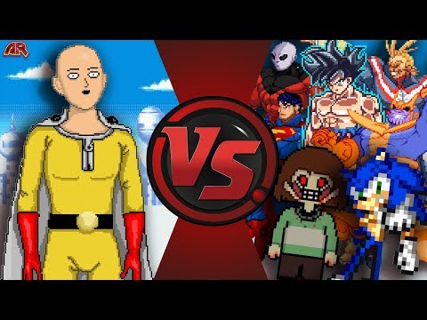 ONE PUNCH MAN vs THE WORLD 2! (Saitama vs Sonic, Goku, Chara, Thanos, Jiren, & More) AnimationRewind