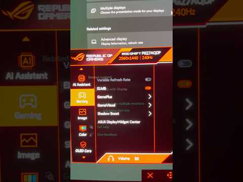 How to Enable ELMB Mode on your ASUS ROG SWIFT PG27AQDP Monitor 🖥️ #asus #480 #oled #ELMB #tutorial