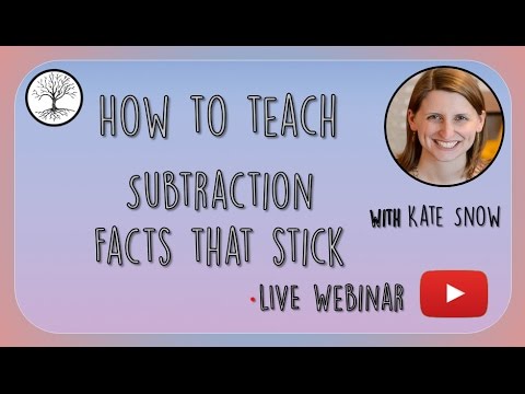 Part of a video titled How to Teach Subtraction Facts That Stick - YouTube