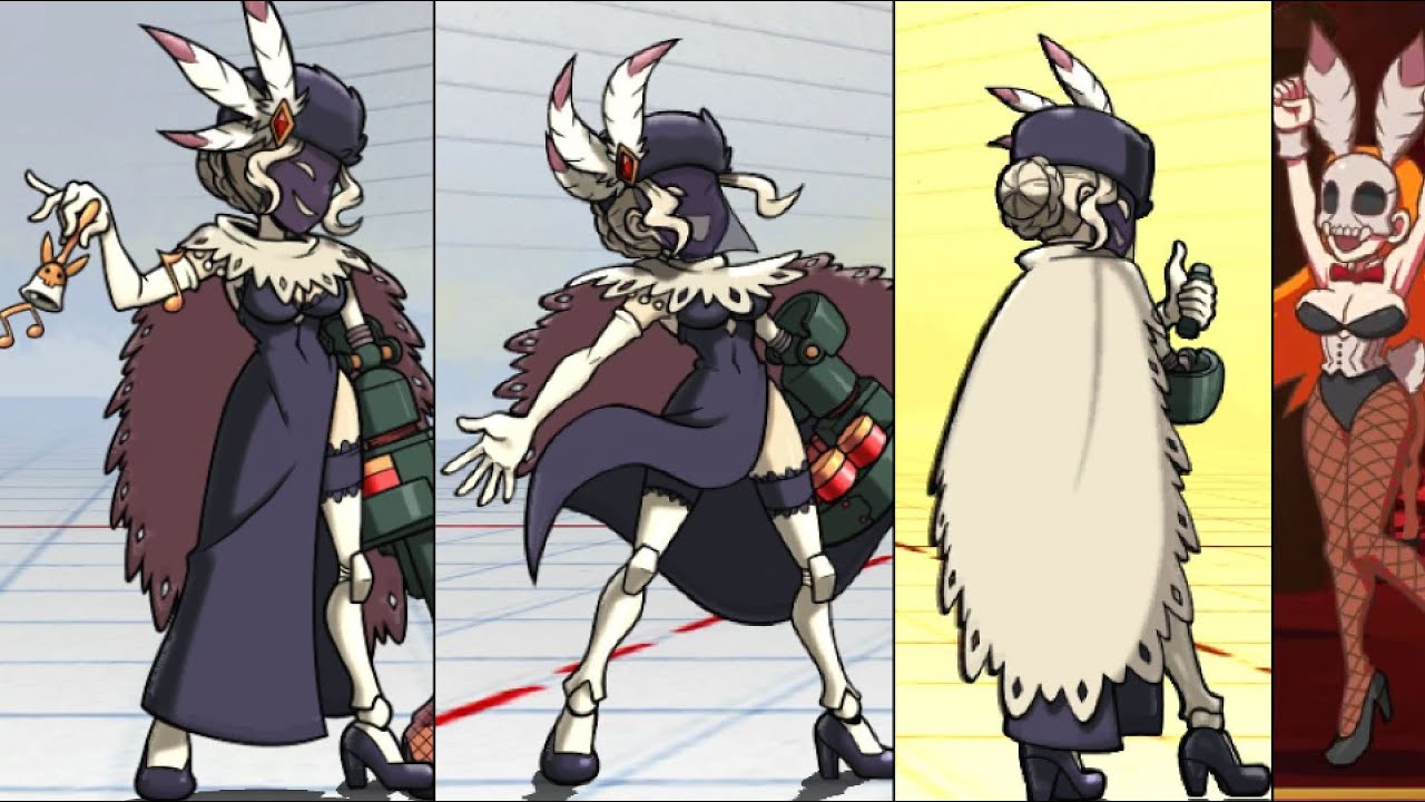 【スカルガールズ】Skullgirls - Black Dahlia's New moves & New Stage!! (4K)