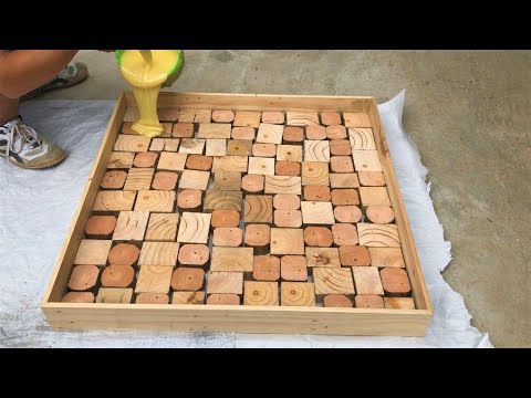 Amazing Design Ideas Woodworking From Pallets // Great Tea Table Idea From Discarded Pine Blocks