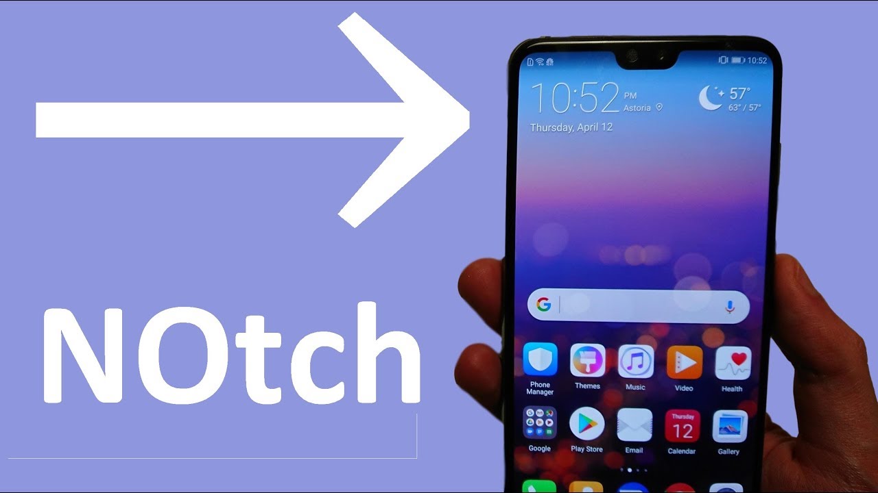 hide notch from Mate 20 Pro