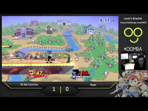 OOMBA 2 -  SS Mr.ConCon (Luigi) vs. Paper (Game & Watch) - Sm4sh Wii U