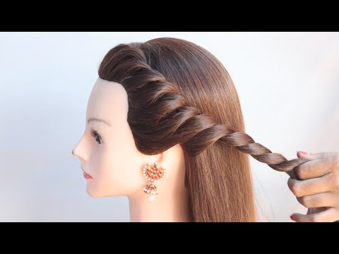 outstanding side braid hairstyle for traditional dress...