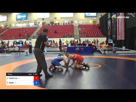 2018 Marine Corps US Open/Masters D Freestyle 70 Quarters - Jerry Valencia (Fin ) Vs. Timothy Wolf