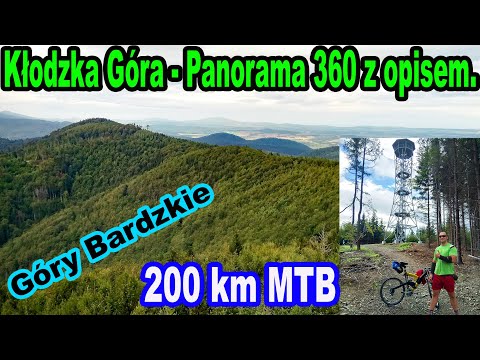 Góry Bardzkie - Kłodzka Góra 757 m.n.p.m - Panorama z Opisem 360