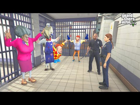 HAPİSTEN KAÇIRMA OPERASYONU YAPTIK 😱 GTA 5 Hello Neighbor - Scary Teacher