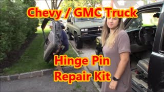 Sagging Door Fix: 1999-2006 Chevy GMC Truck, Suburban, Tahoe, Yukon,   Hinge Pin Repair Kit Video #1