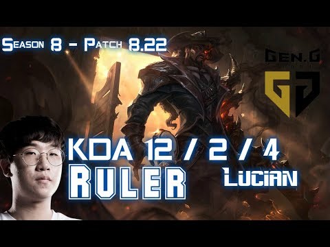 GEN Ruler LUCIAN vs XAYAH ADC - Patch 8.22 KR Ranked